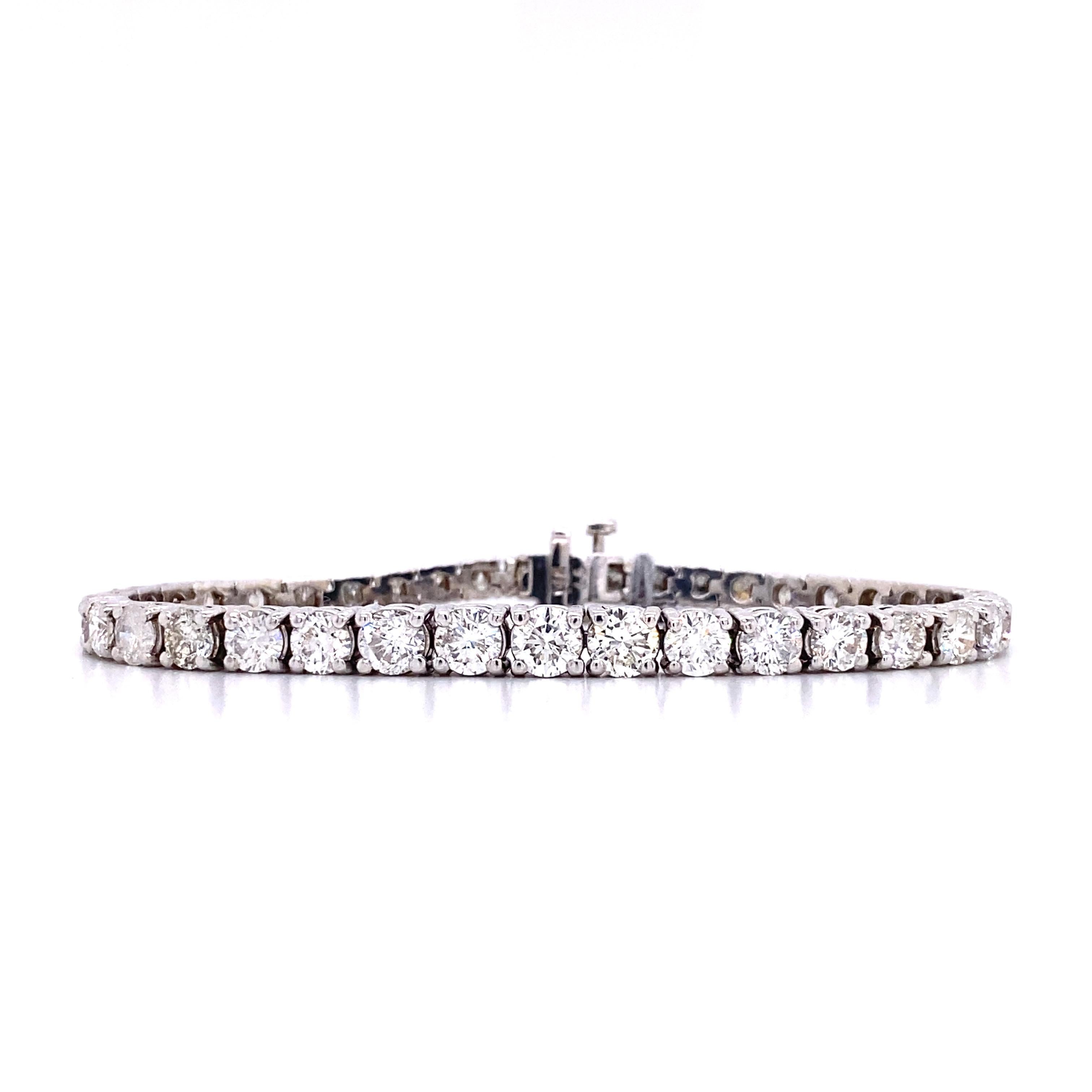 Bracelet tennis avec diamants de 12,45 carats Unisexe en vente