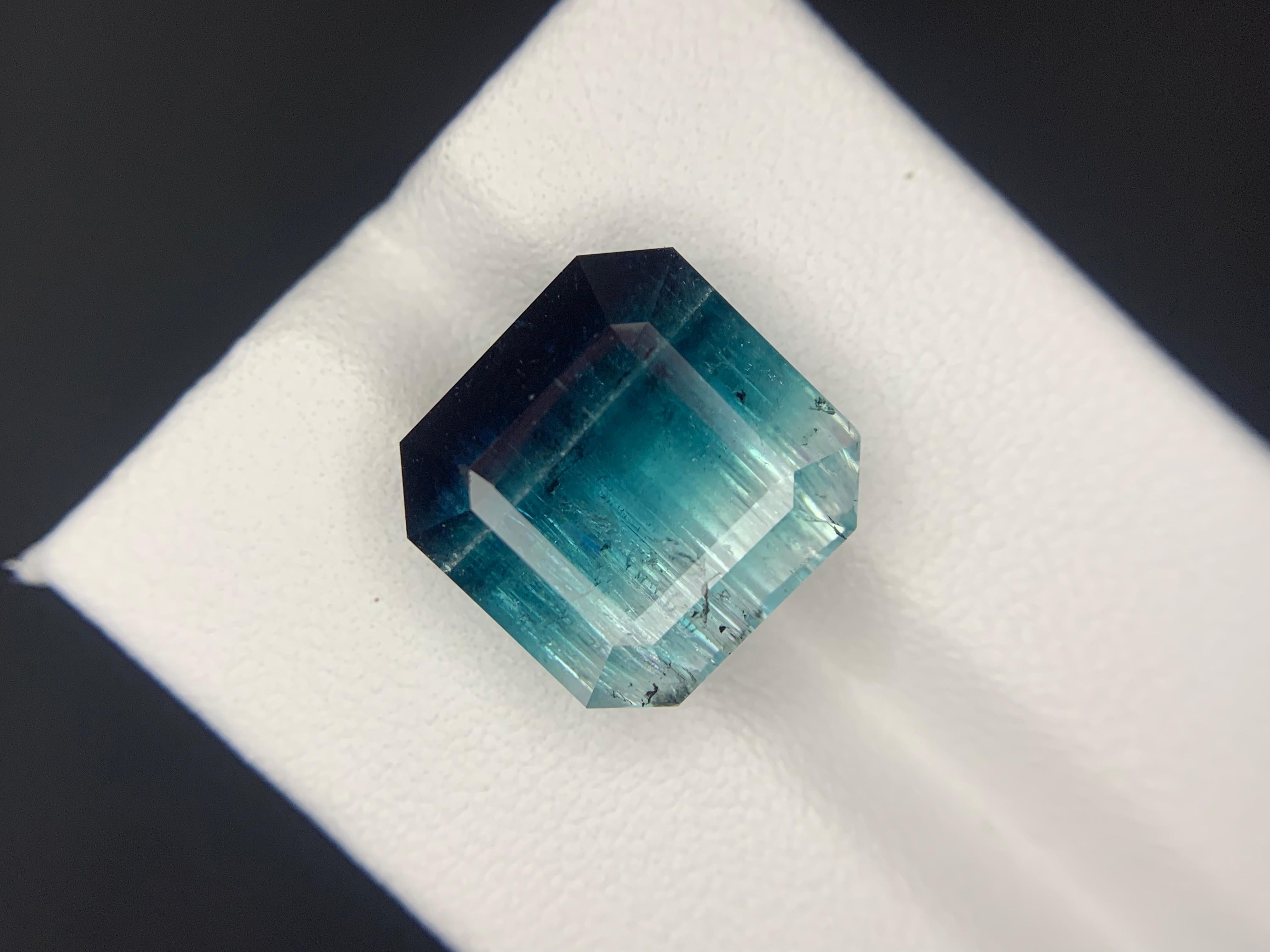 12.45 Carats Tourmaline tricolore en vrac Pierre précieuse naturelle de forme carrée en vente 5