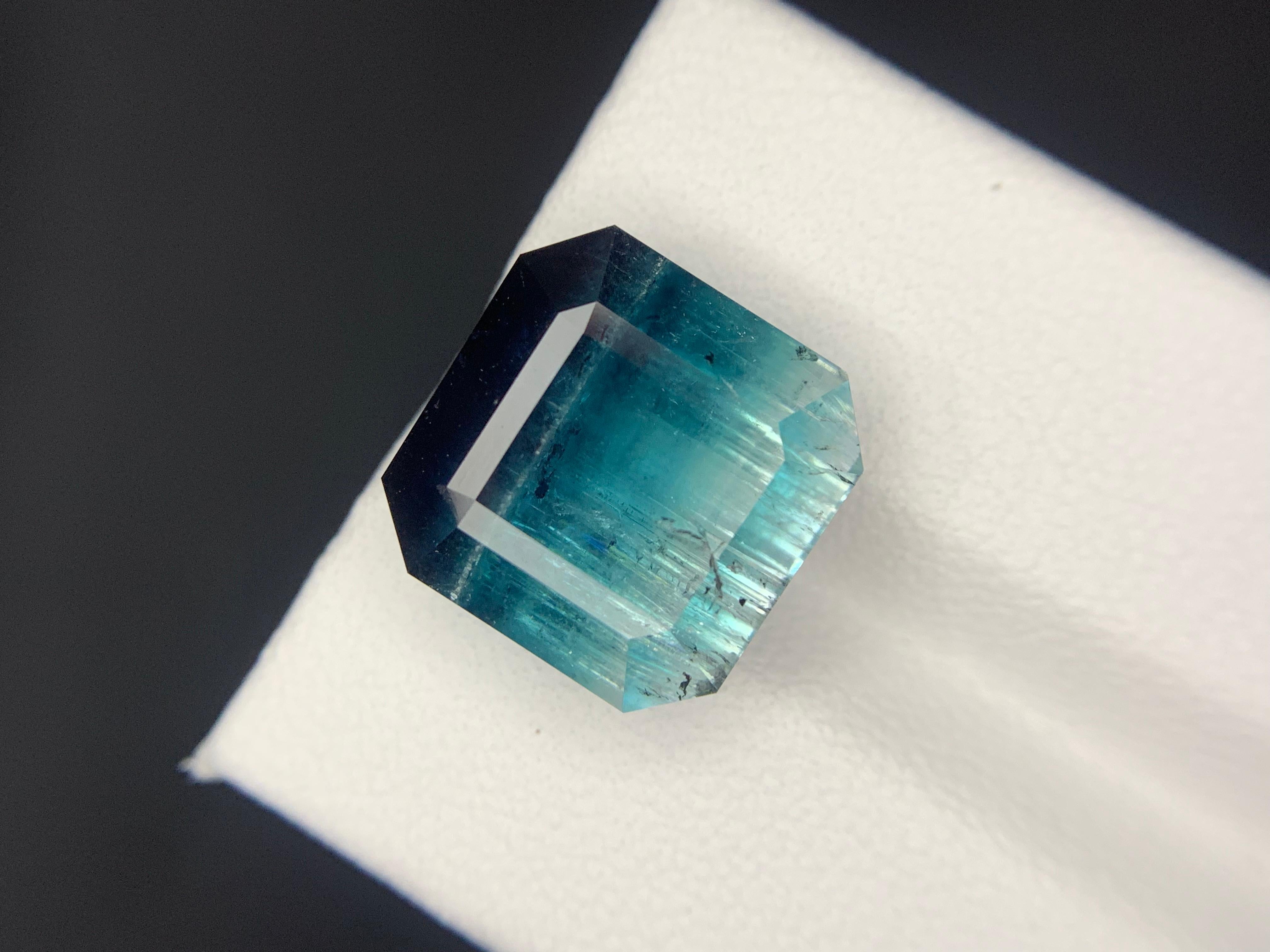 12.45 Carats Tourmaline tricolore en vrac Pierre précieuse naturelle de forme carrée en vente 12