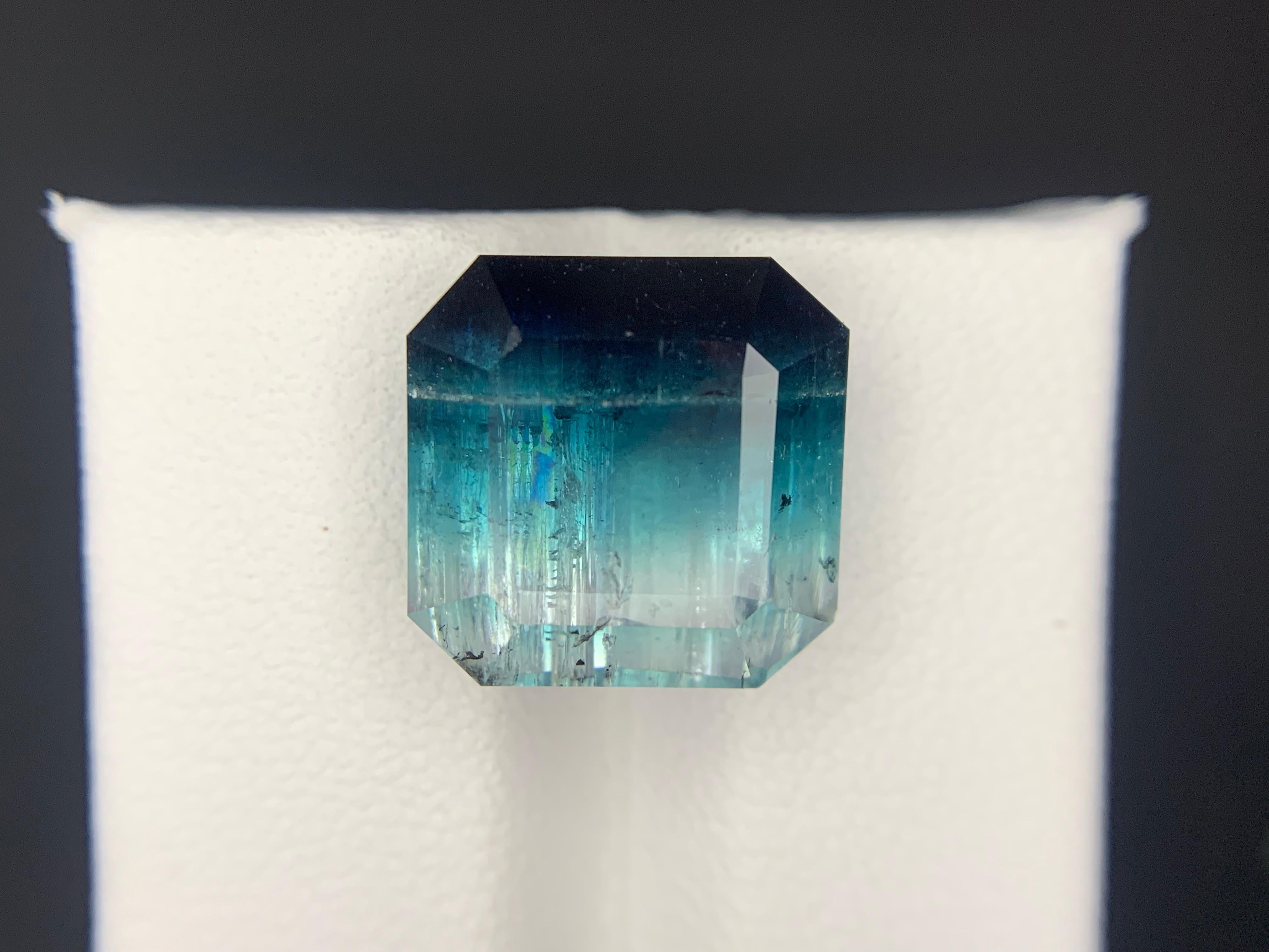 12.45 Carats Tourmaline tricolore en vrac Pierre précieuse naturelle de forme carrée en vente 13