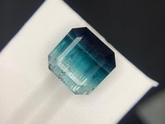 12,45 Karat Loser dreifarbiger Turmalin Natürlicher Edelstein Quadratische Form