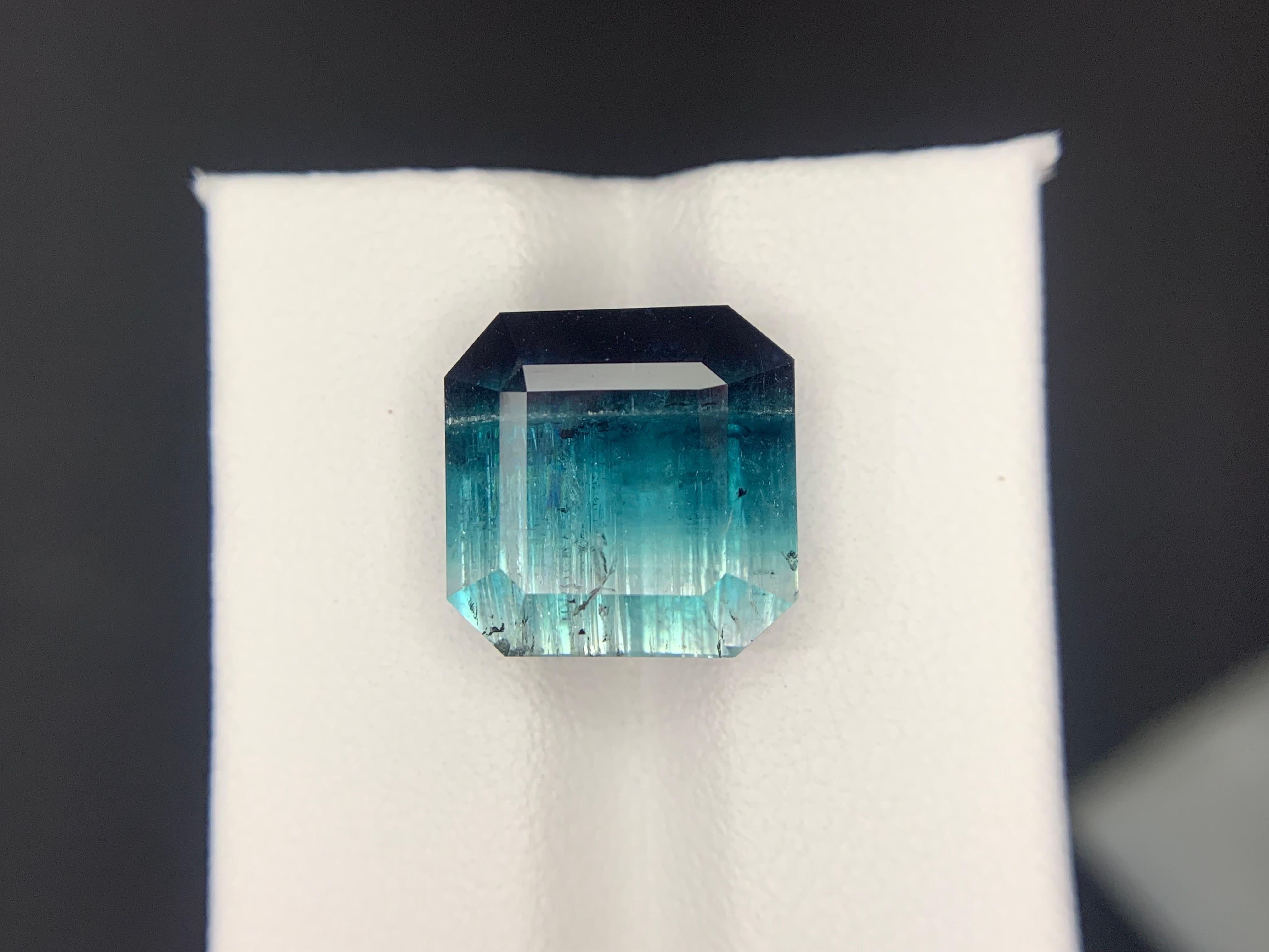 12.45 Carats Tourmaline tricolore en vrac Pierre précieuse naturelle de forme carrée en vente 3