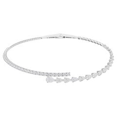 12,47 Carati SI/H Pear Round Diamond Wrap Necklace (collana a girocollo) Oro bianco 18 carati