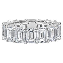 12.48 Carat Emerald Eternity Band  Grand Palais Radiance Signature  Diamond Ring