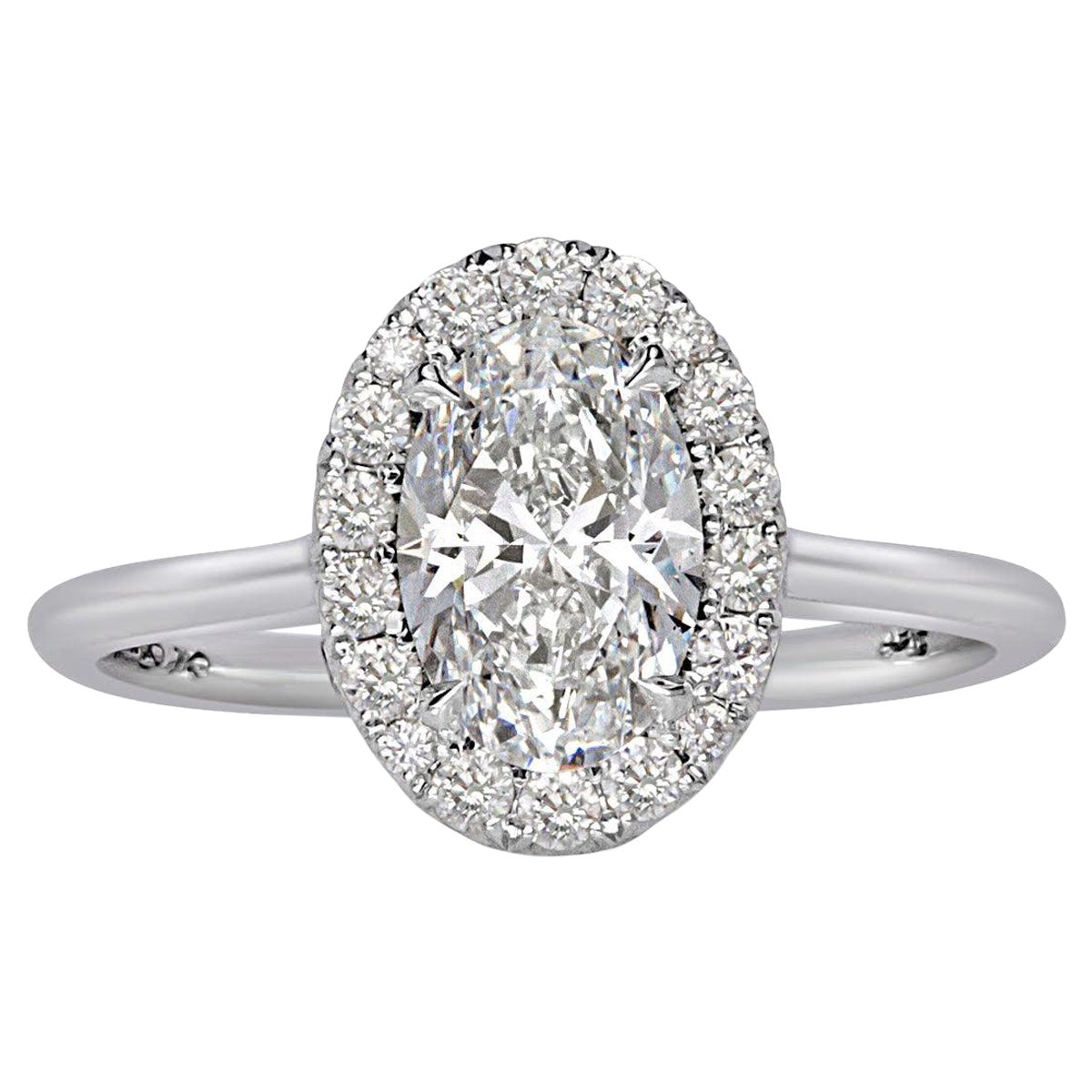 1.24ct Oval Cut Diamond Engagement Ring