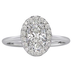 1.24ct Oval Cut Diamond Engagement Ring