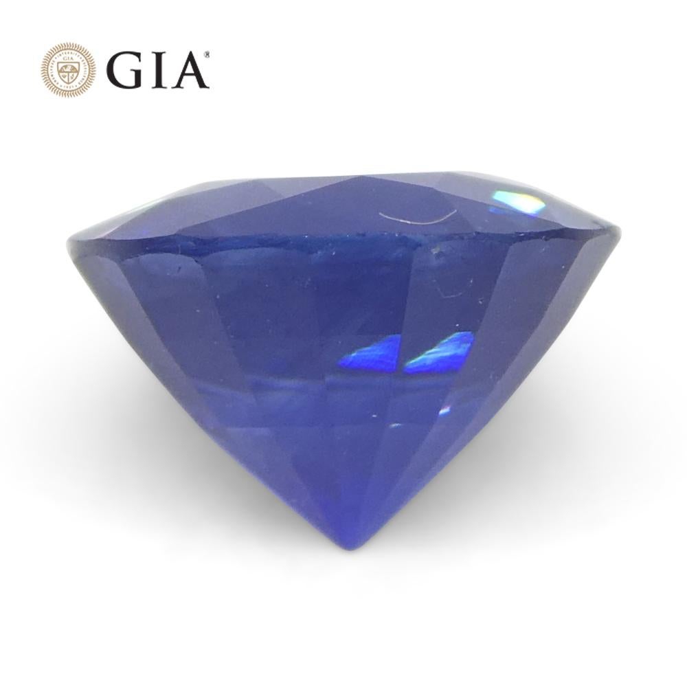 Saphir bleu rond de 1.24 carat certifié GIA, Sri Lanka   en vente 7