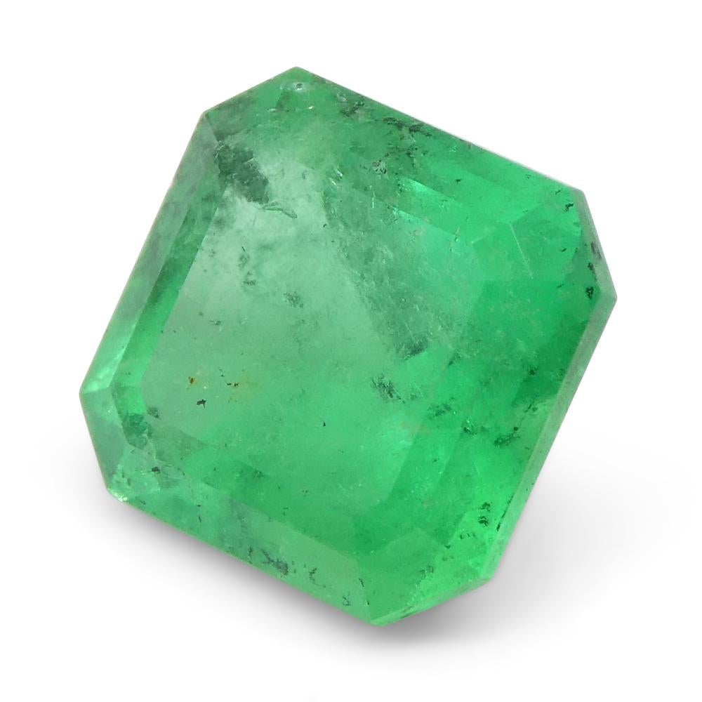 1.24ct Square Green Emerald from Colombia For Sale 8