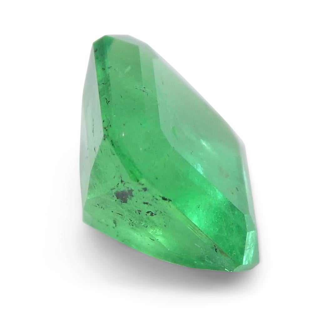 1.24ct Square Green Emerald from Colombia For Sale 3