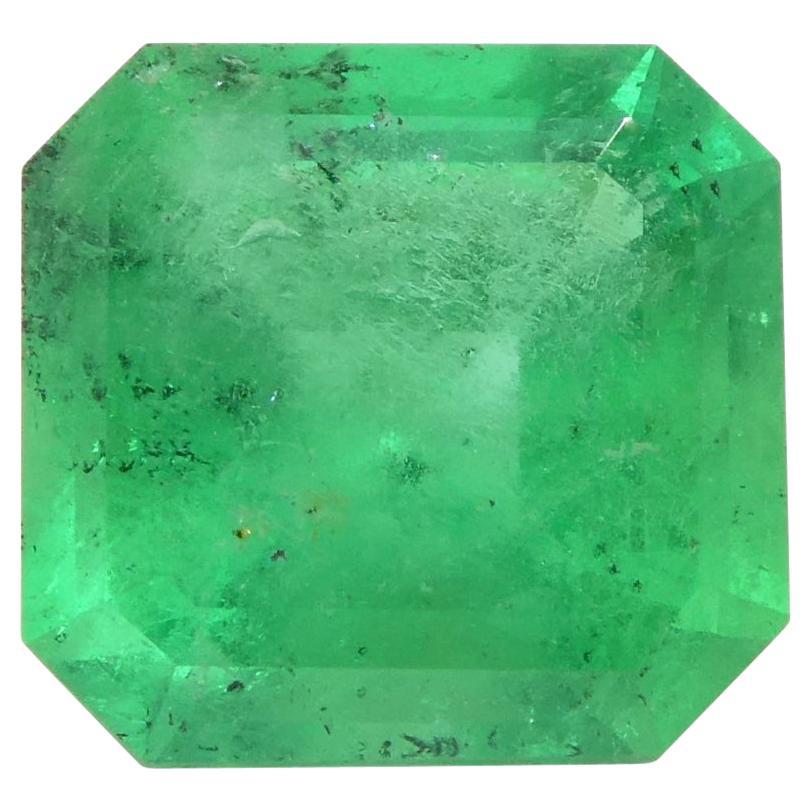 1.24ct Square Green Emerald from Colombia For Sale