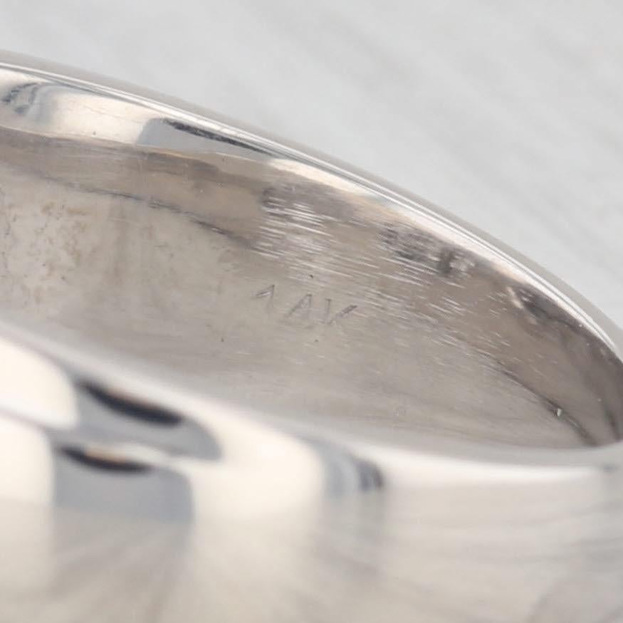1.24ctw Men's Diamond Band 14k White Gold Size 12.25 For Sale 1
