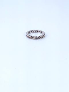 1.25 Carat Amber Diamond 18kt White Gold Unisex Eternity Ring