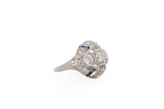1,25 Karat Art Deco Diamant Platin Verlobungsring