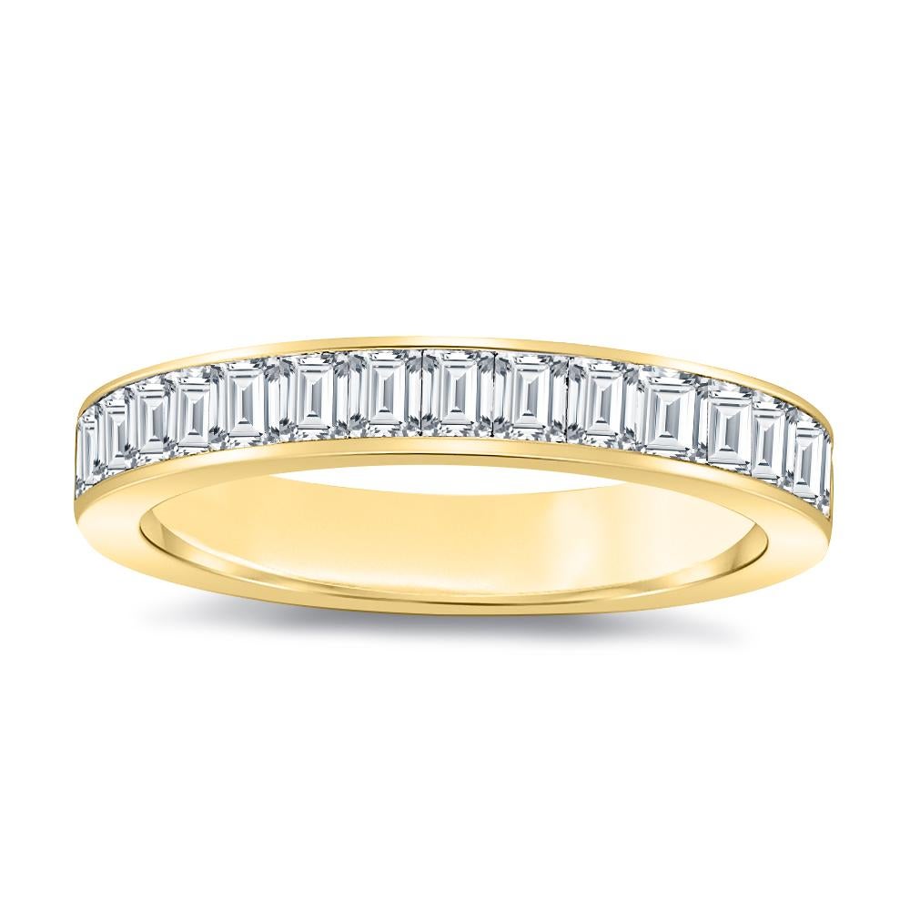 For Sale:  1.25 Carat Baguette Diamond Band in White Gold H/VS 2