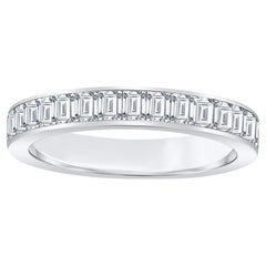Fascia di diamanti baguette da 1,25 carati in oro bianco H. H. V.