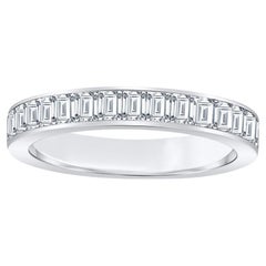 1.25 Carat Baguette Diamond Band in White Gold H/VS