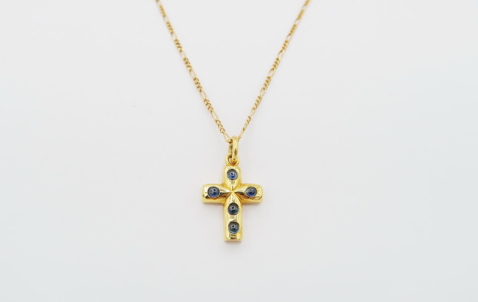 figaro gold chain with cross