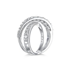 1.25 Carat Criss, Cross Diamond Ring