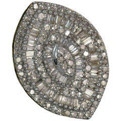 1.25 Carat Diamond 9 Carat Gold Marquise Cluster Pendant