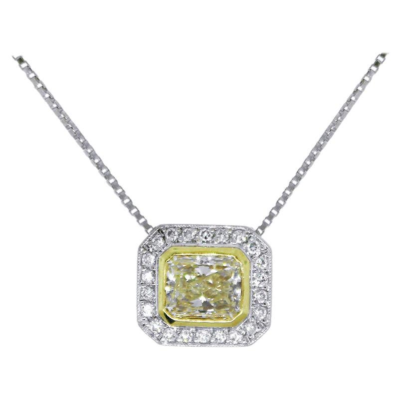1,58 Karat Diamant-Halskette im Angebot
