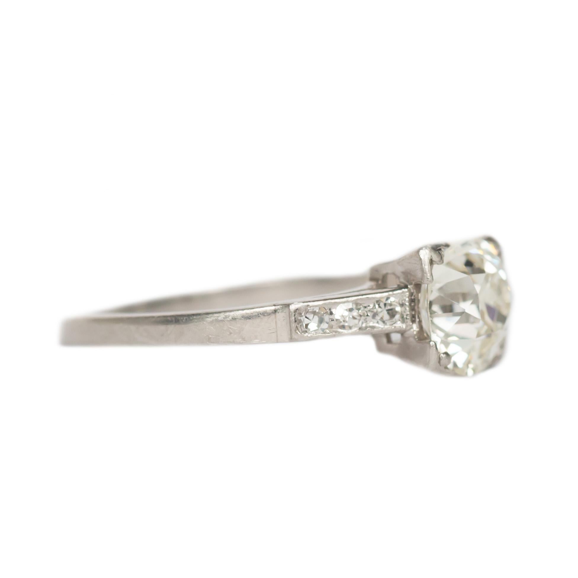 1,25 Karat Diamant-Verlobungsring aus Platin (Art déco) im Angebot