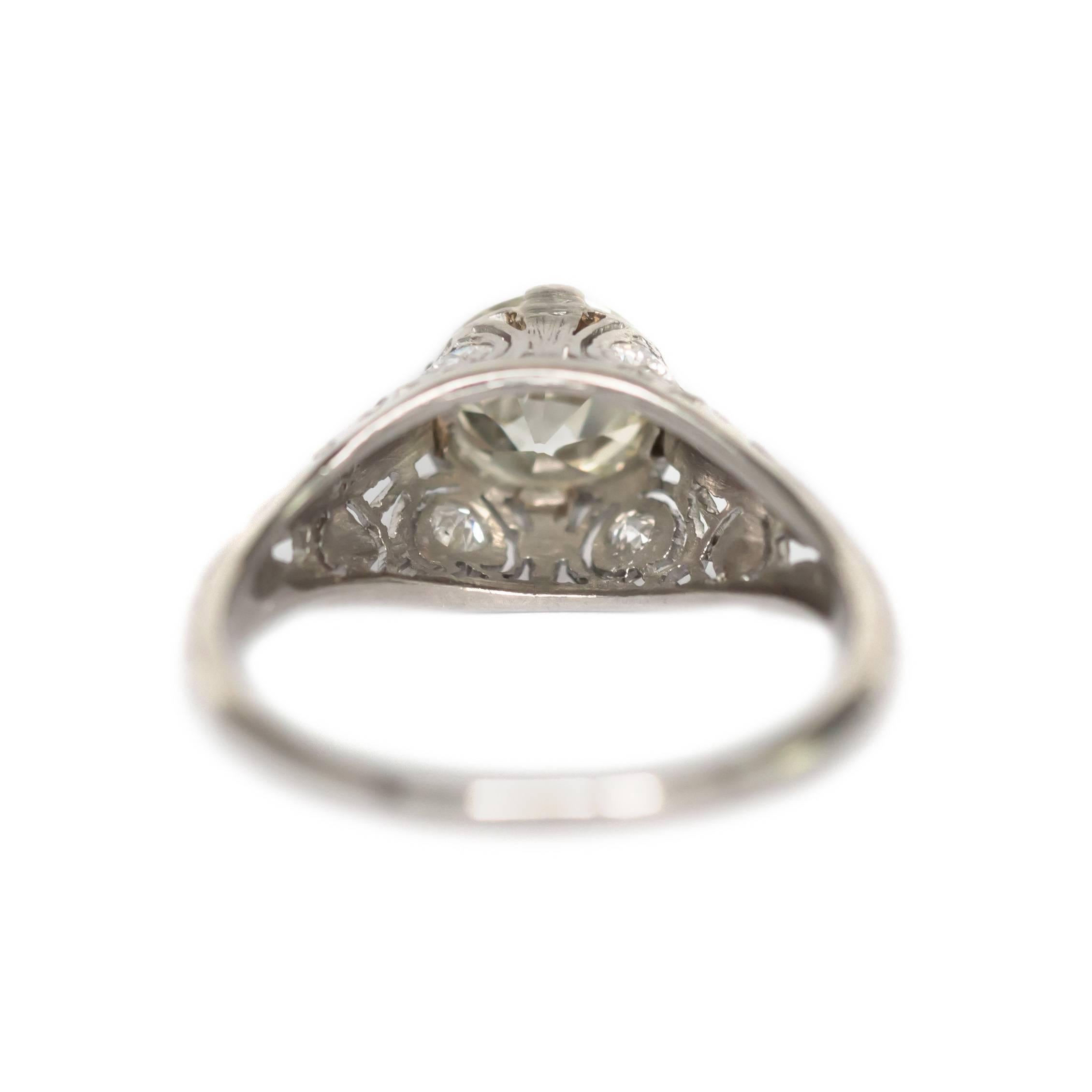 1,25 Karat Diamant-Verlobungsring aus Platin im Zustand „Hervorragend“ im Angebot in Atlanta, GA