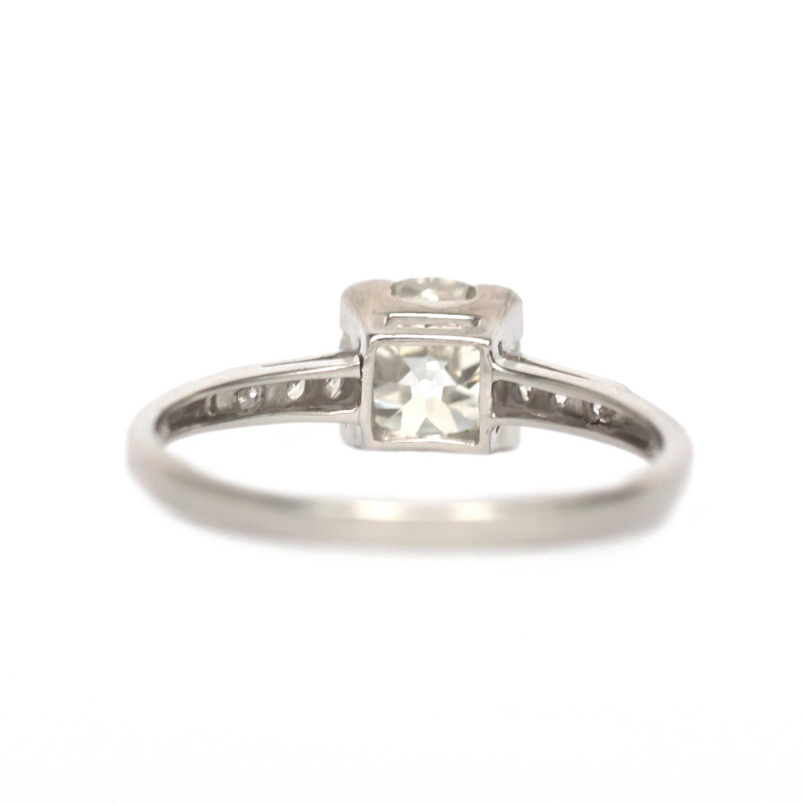 1,25 Karat Diamant-Verlobungsring aus Platin im Zustand „Gut“ im Angebot in Atlanta, GA