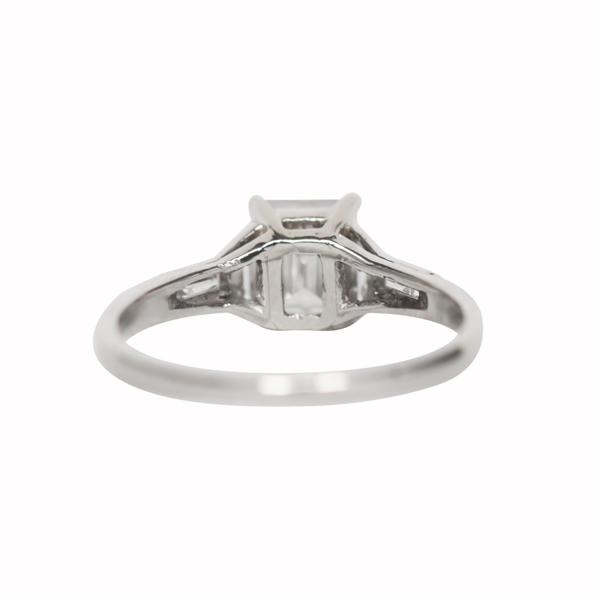 Anello di fidanzamento in platino con diamante da 1.25 carati In condizioni buone in vendita a Hicksville, NY