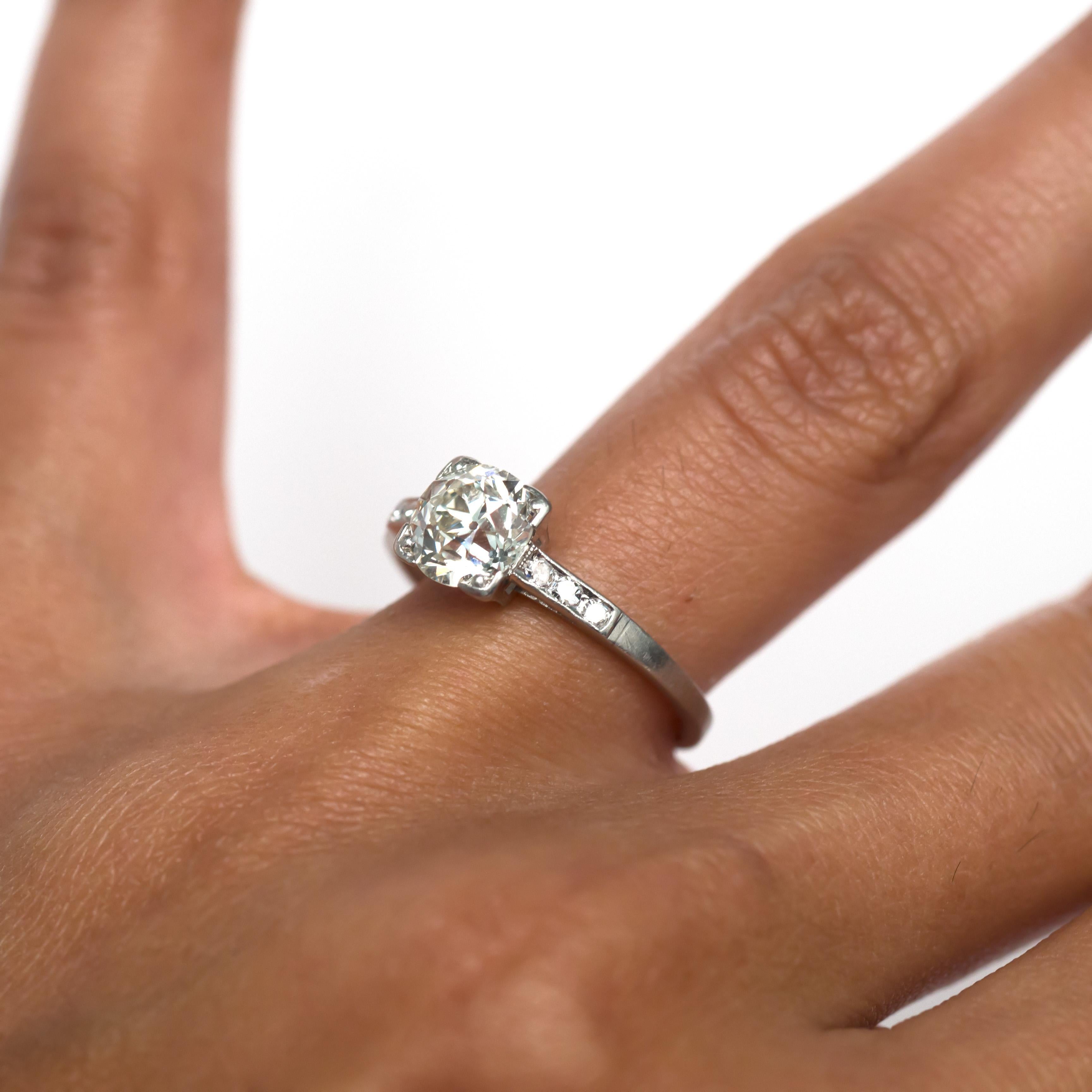 1.25 Carat Diamond Platinum Engagement Ring In Good Condition For Sale In Atlanta, GA