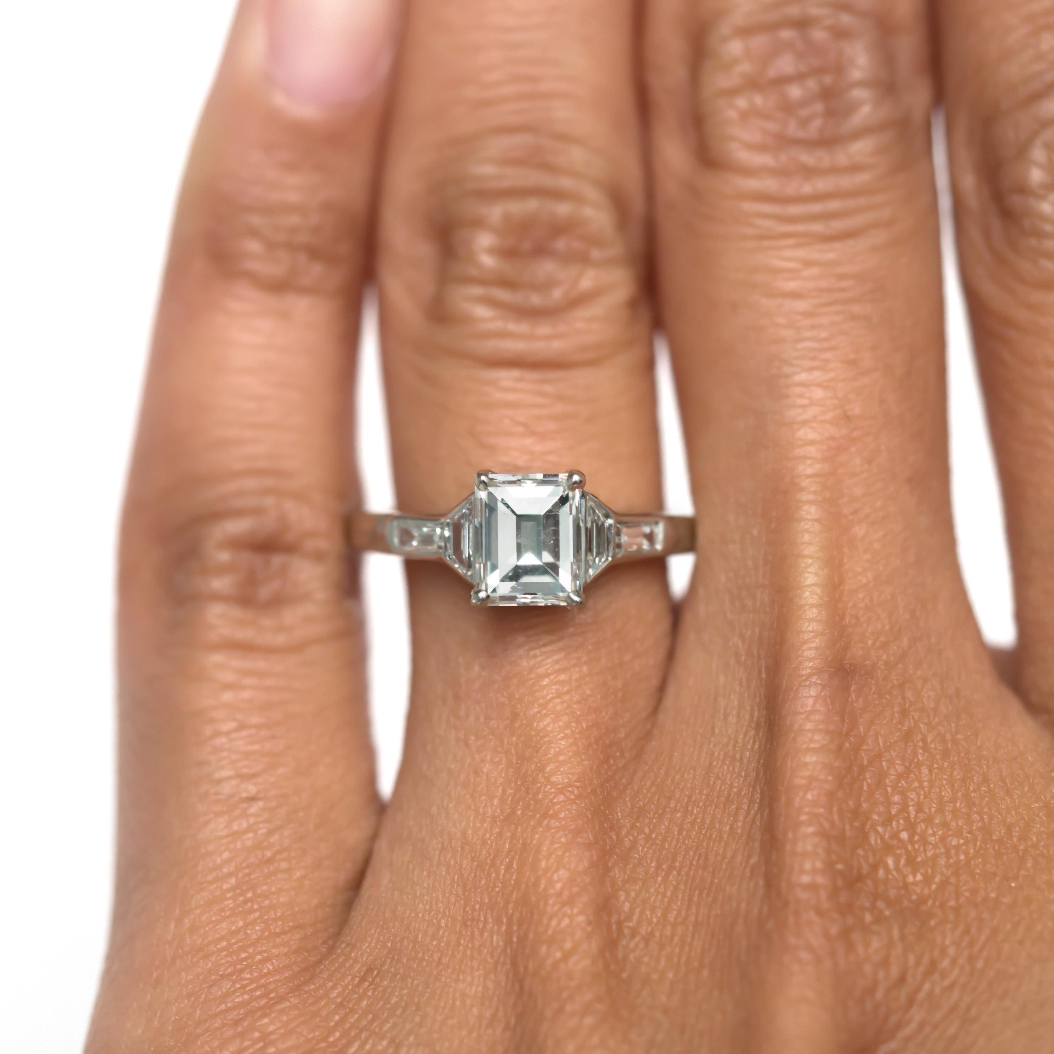 1.25 Carat Diamond Platinum Engagement Ring For Sale 2