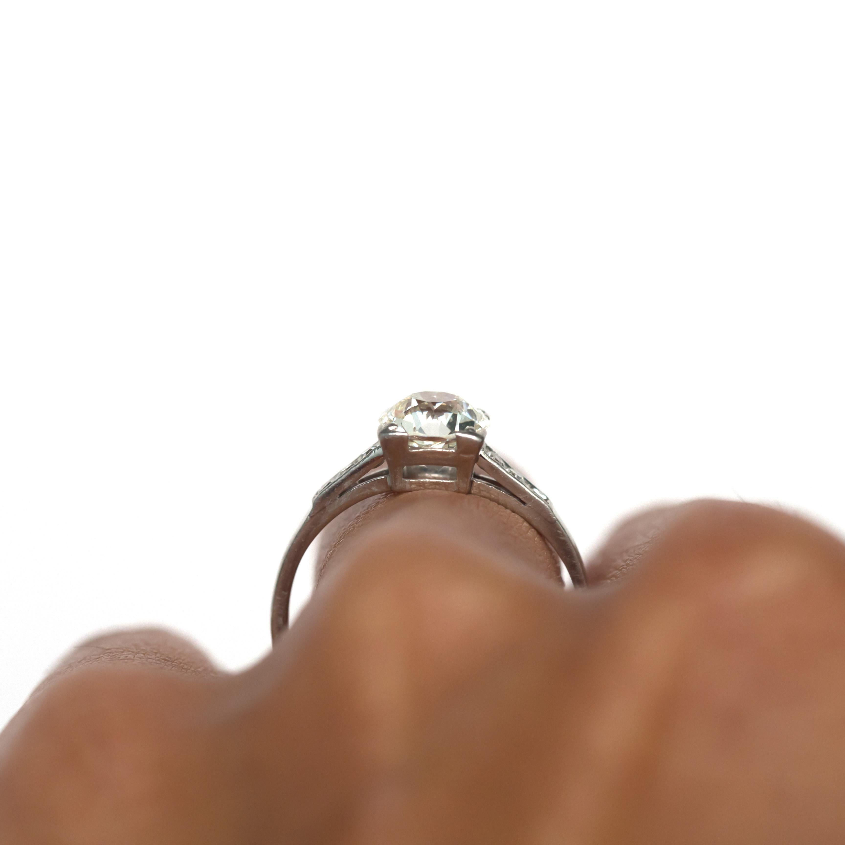 1,25 Karat Diamant-Verlobungsring aus Platin im Angebot 3