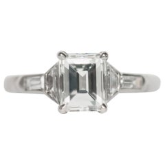Antique 1.25 Carat Diamond Platinum Engagement Ring