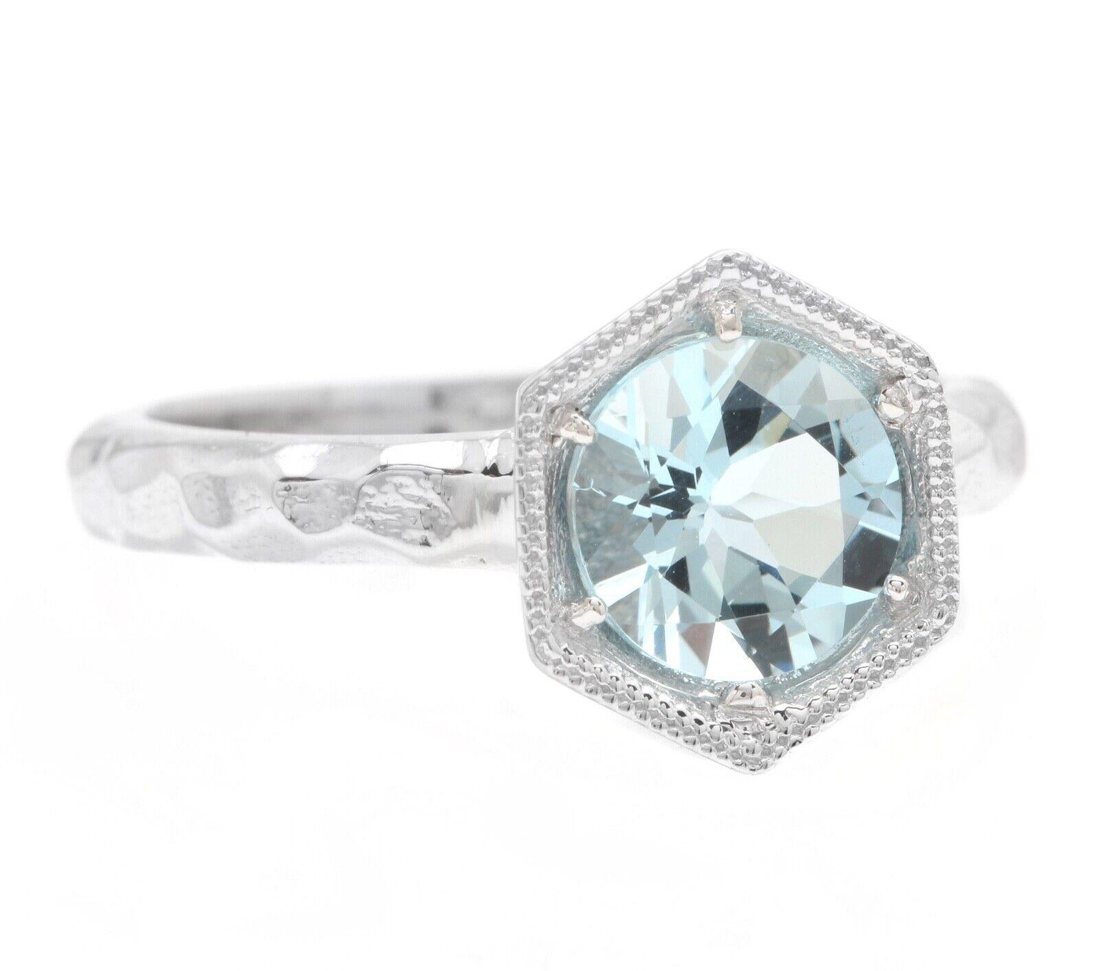 1.25 Carat Exquisite Natural Aquamarine 14K Solid White Gold Ring

Total Natural Aquamarine Weight is: Approx. 1.25 Carats 

Aquamarine Measures: Approx. 7.00mm

Aquamarine Treatment: Heating

Ring size: 6.5

Ring total weight: 3.8