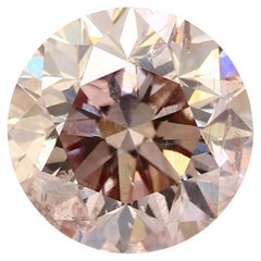 1,25 Karat Fancy Brown Pink Round Cut Diamant GIA zertifiziert