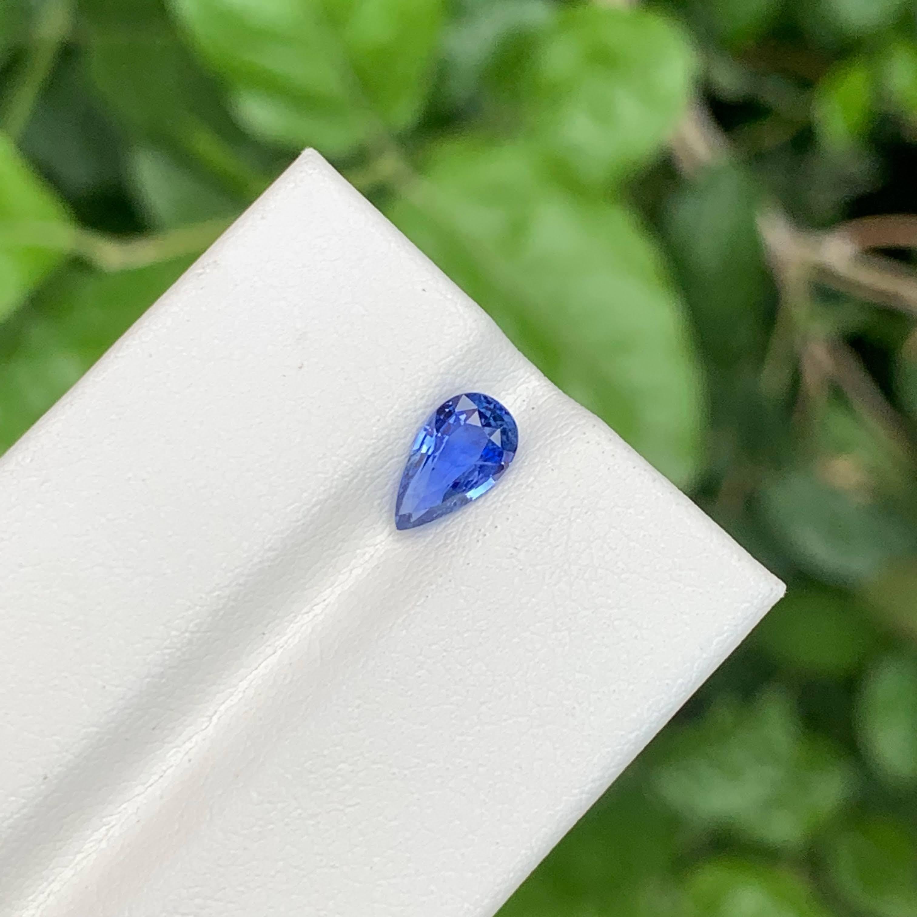 1,25 Karat Loser Blauer Saphir Stein Birnenschliff Natürlicher Edelstein aus Sri Lanka im Angebot 5