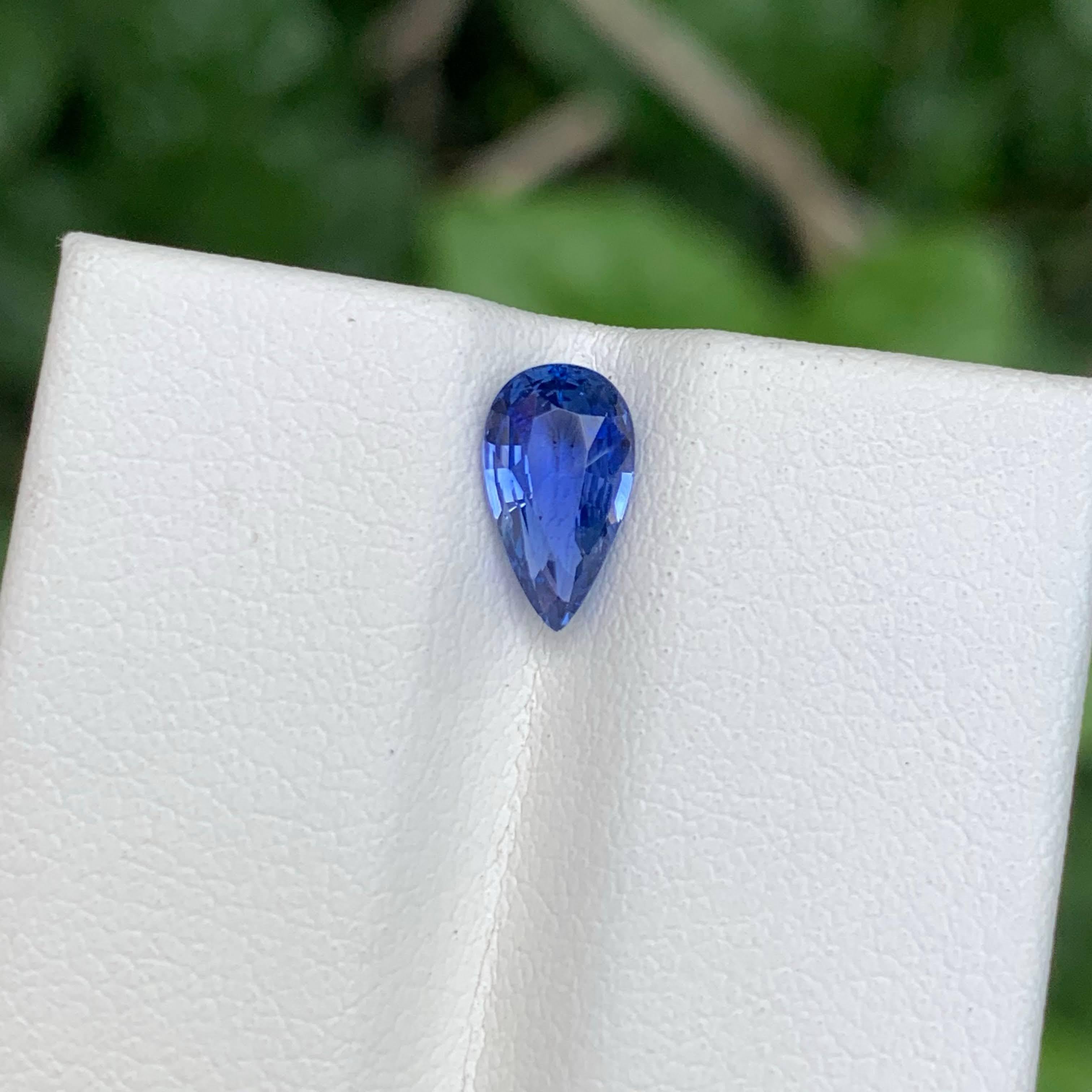 1,25 Karat Loser Blauer Saphir Stein Birnenschliff Natürlicher Edelstein aus Sri Lanka im Zustand „Neu“ im Angebot in Bangkok, TH