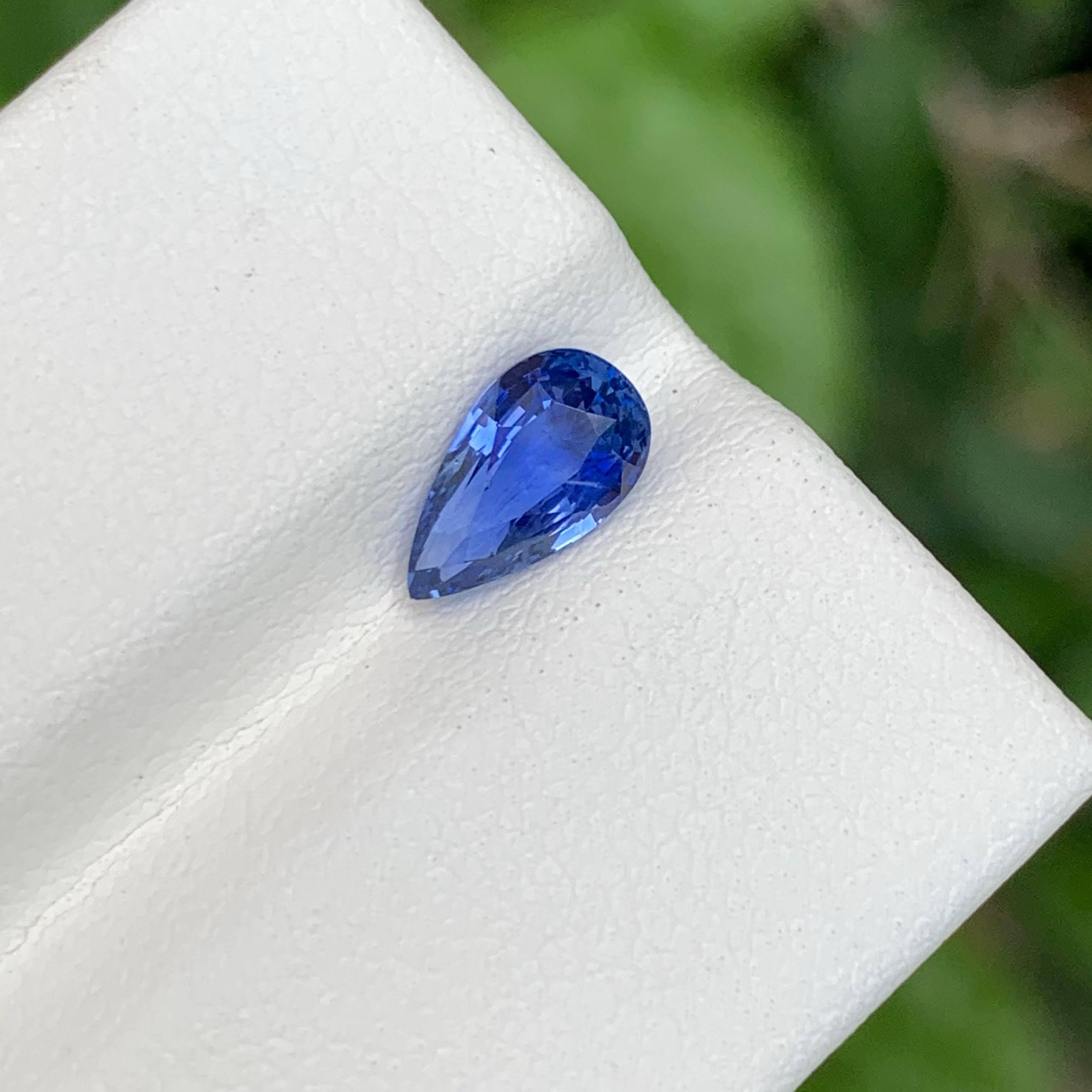 1,25 Karat Loser Blauer Saphir Stein Birnenschliff Natürlicher Edelstein aus Sri Lanka für Damen oder Herren im Angebot