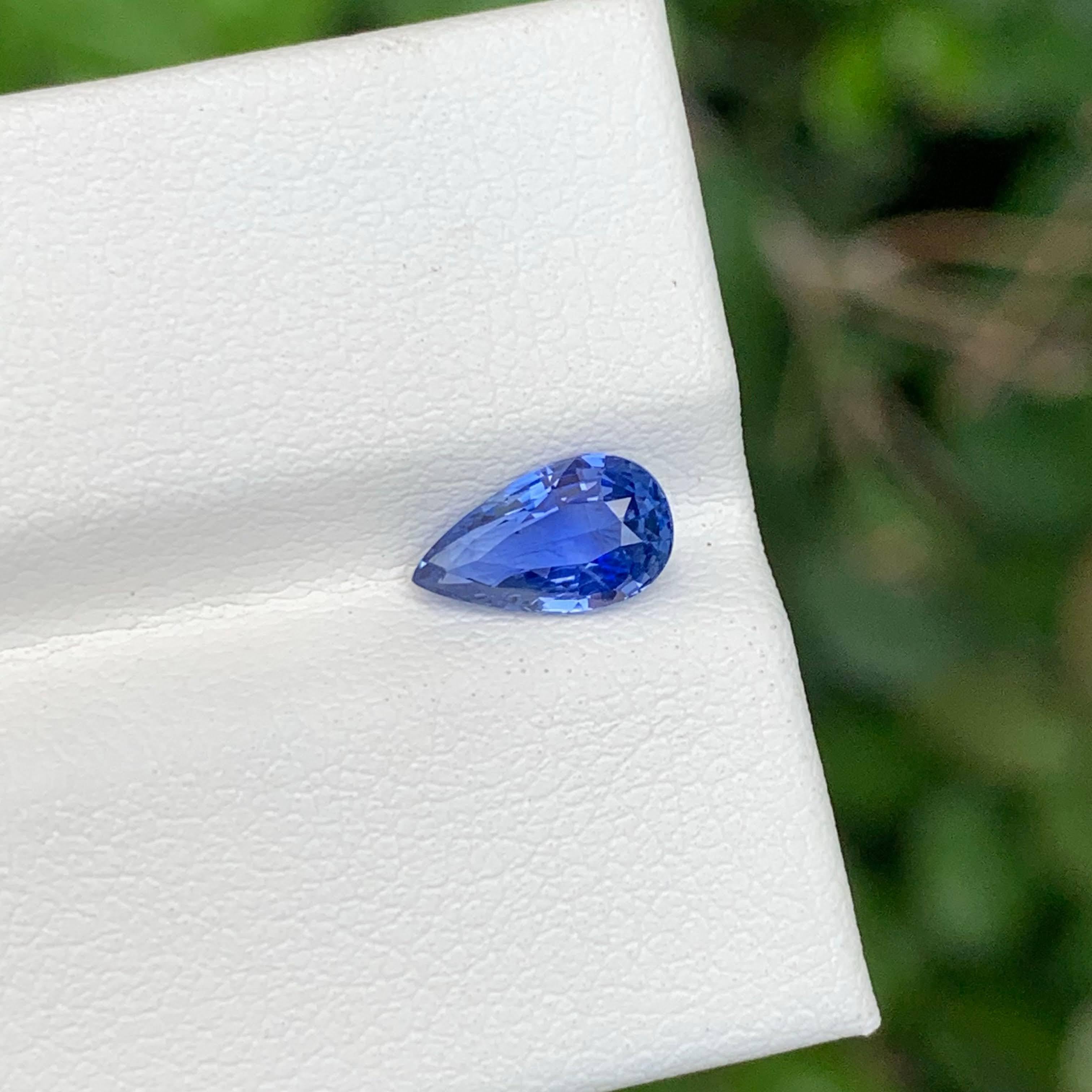1,25 Karat Loser Blauer Saphir Stein Birnenschliff Natürlicher Edelstein aus Sri Lanka im Angebot 1