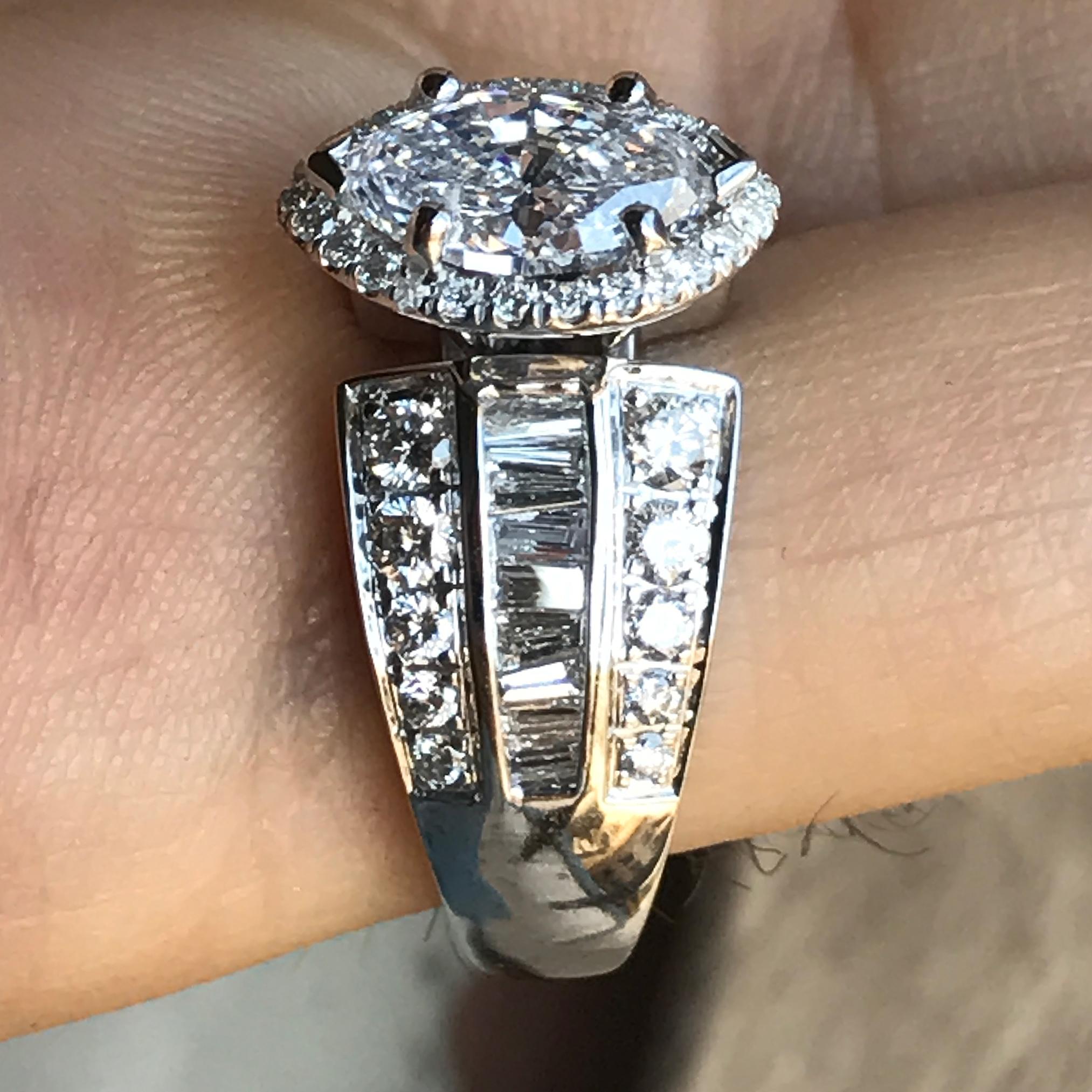 1.25 carat marquise diamond ring