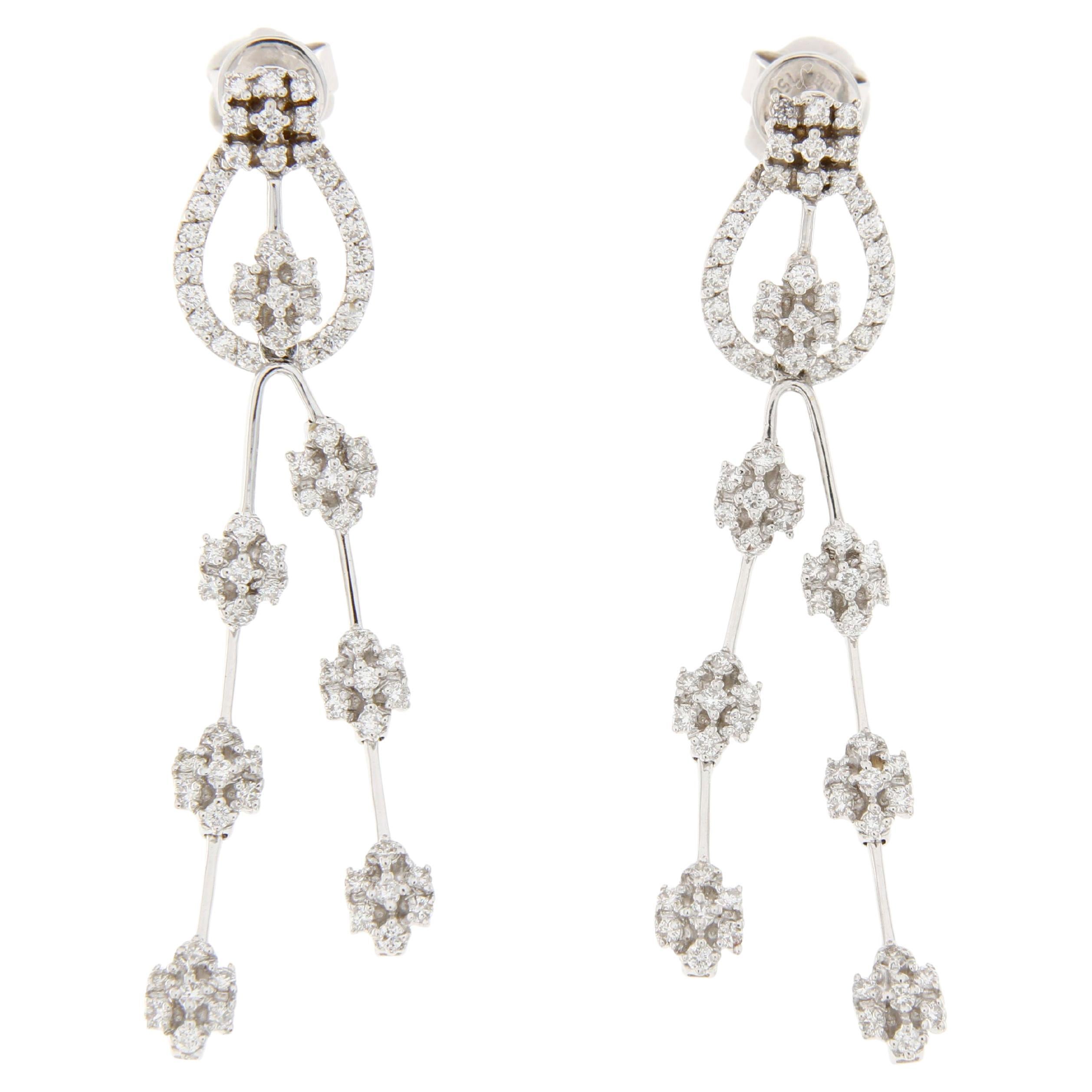 1.25 Carat Modern Diamond Dangle Earring