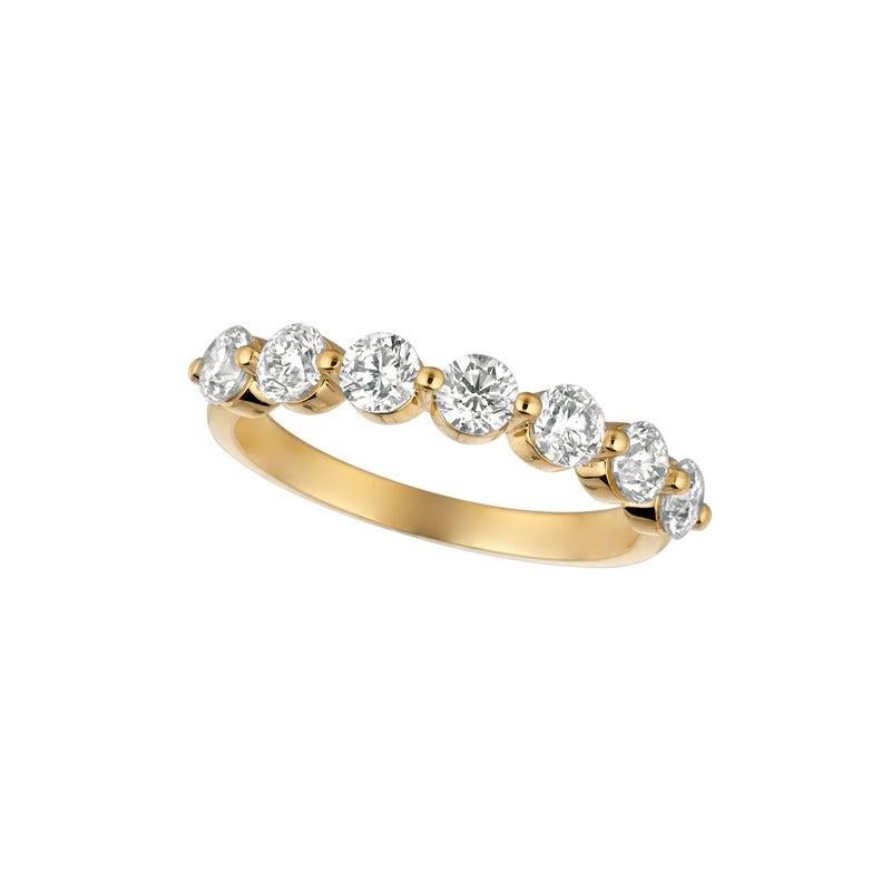 For Sale:  1.25 Carat Natural Diamond Ring G SI 14 Karat Rose Gold 7 Diamonds 2