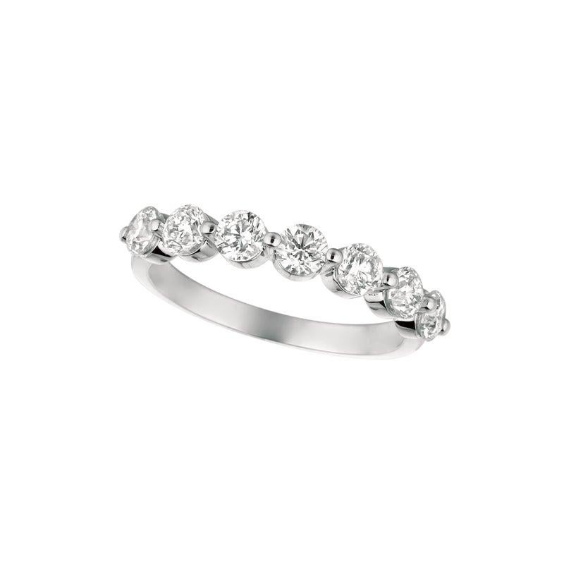 For Sale:  1.25 Carat Natural Diamond Ring G SI 14 Karat Rose Gold 7 Diamonds 3