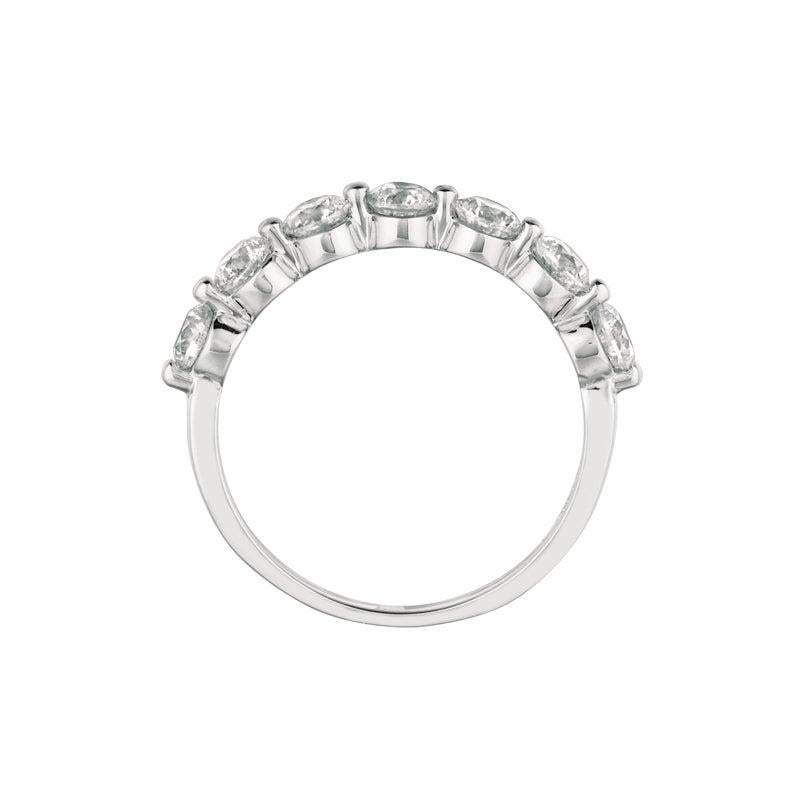 For Sale:  1.25 Carat Natural Diamond Ring G SI 14 Karat Rose Gold 7 Diamonds 4
