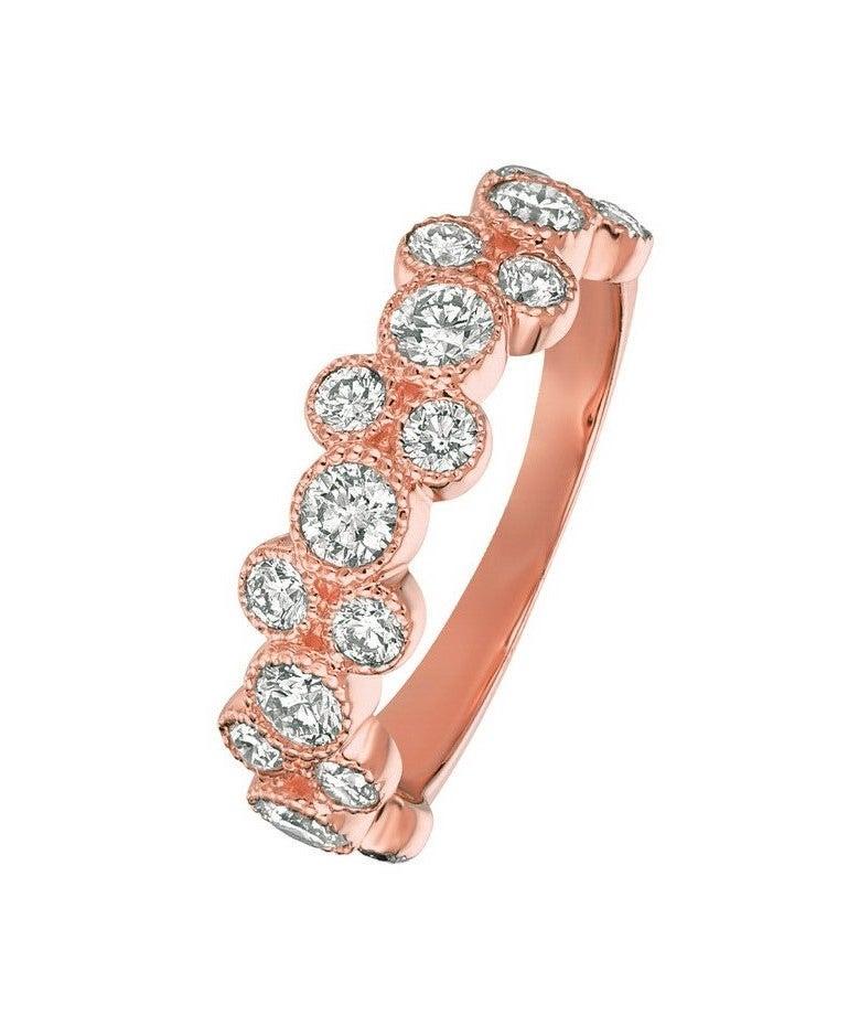 For Sale:  1.25 Carat Natural Diamond Ring G SI 14 Karat Rose Gold 4
