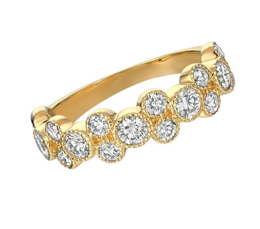 For Sale:  1.25 Carat Natural Diamond Ring G SI 14 Karat Yellow Gold 2