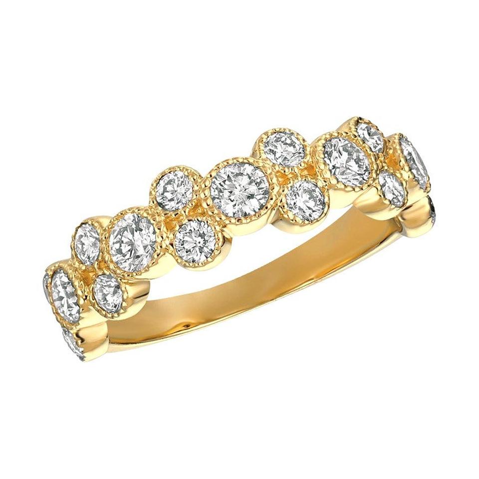 For Sale:  1.25 Carat Natural Diamond Ring G SI 14 Karat Yellow Gold