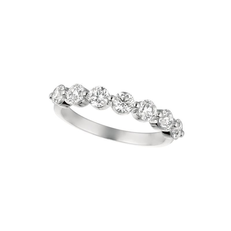 1,25 Karat natürlicher Diamant Ring G SI 14 Karat Roségold 7 Diamanten (Zeitgenössisch) im Angebot