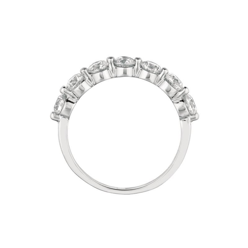 1,25 Karat natürlicher Diamant Ring G SI 14 Karat Roségold 7 Diamanten (Rundschliff) im Angebot