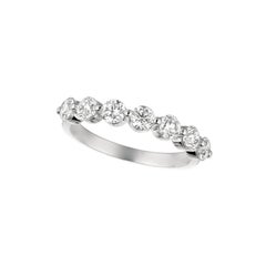 1.25 Carat Natural Diamond Ring G SI 14 Karat Yellow Gold 7 Diamonds