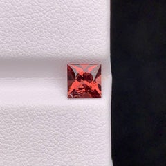 1.25 Carat Natural Loose Carmine Pink Spinel Stone Princess Cut Burmese Gemstone